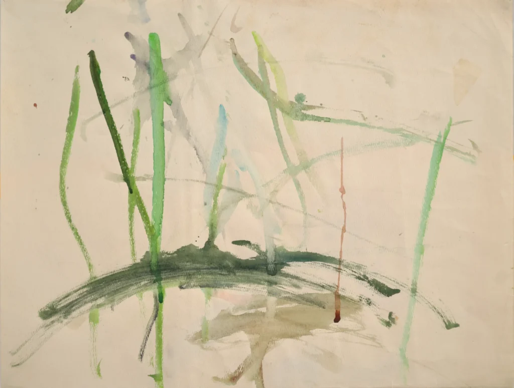 Tony Tavares watercolor loosely painted gestural organic abstract landscape